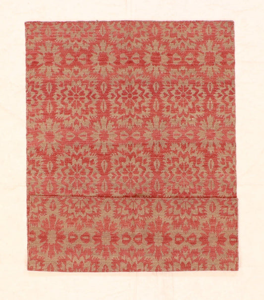 4x6 - Kilim Fine Wool Geometric Rectangle - Hand Knotted Rug