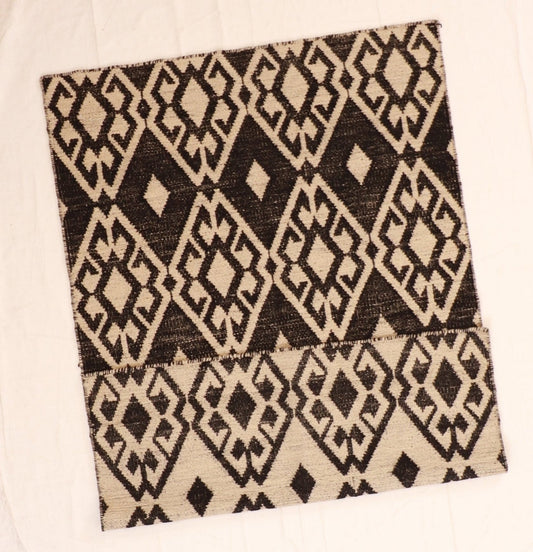 4x6 - Kilim Fine Wool Geometric Rectangle - Hand Knotted Rug