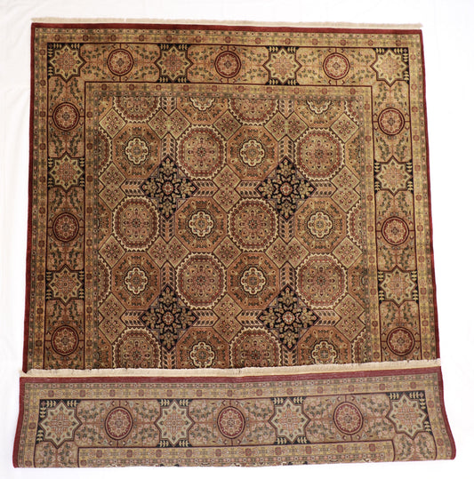 9 x12 - Tabriz Fine/Wool All Over Rectangle - Hand Knotted Rug — 59224