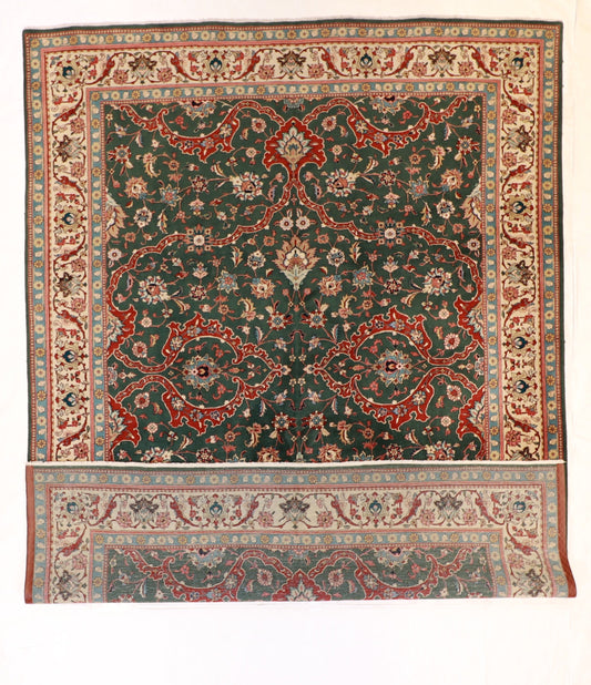 10x13 - Tabriz Fine Floral Rectangle - Hand Knotted Rug