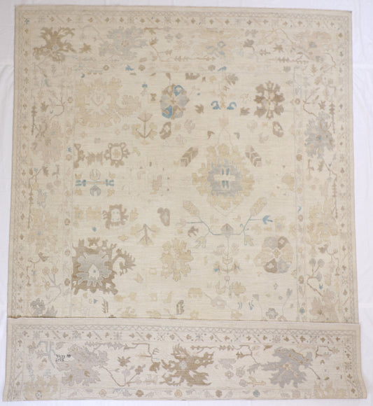 9 x 12 - Oushak Fine All Over Rectangle - Hand Knotted Rug — 59274