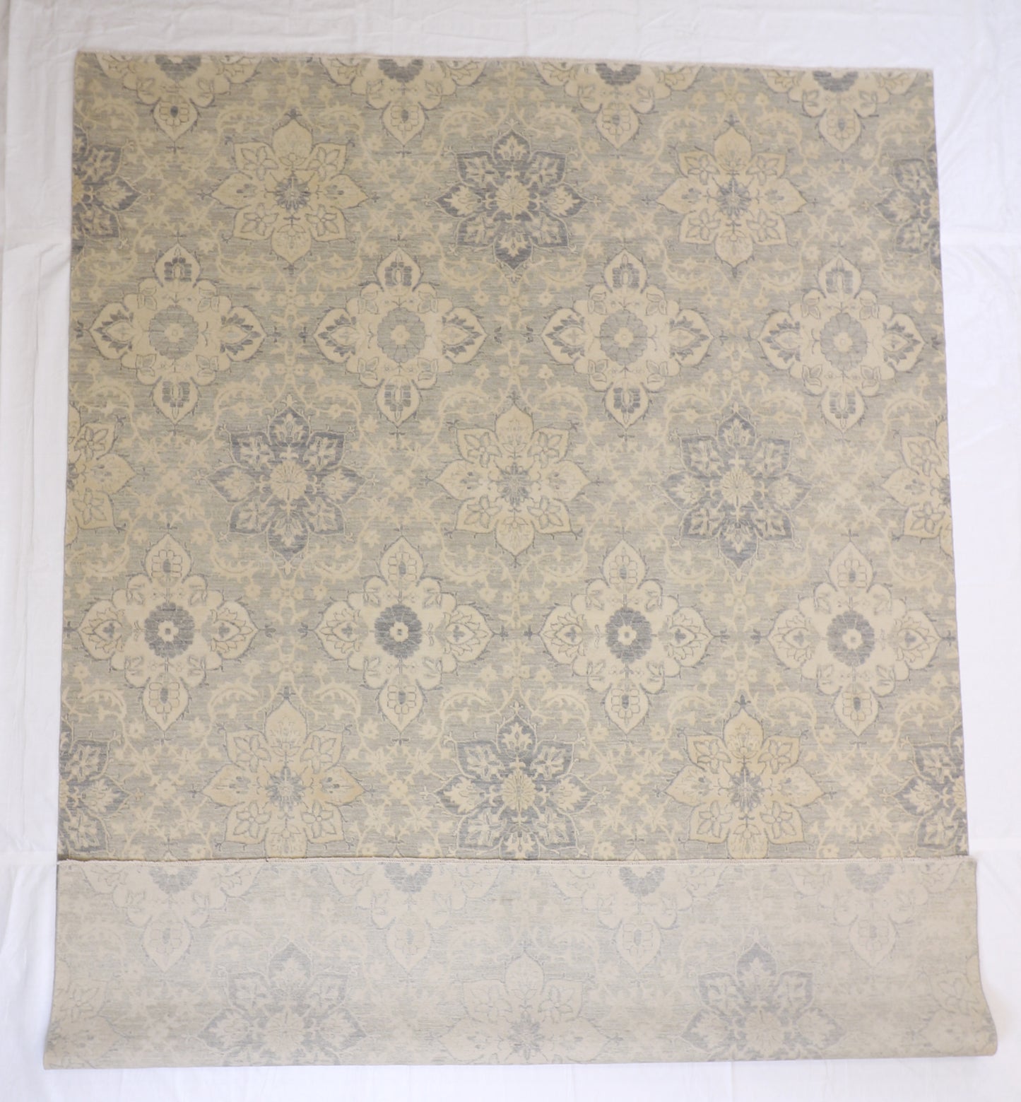 W 8.11 L 12 Modern 100% Wool Hand-Woven Geometric Design - 59280