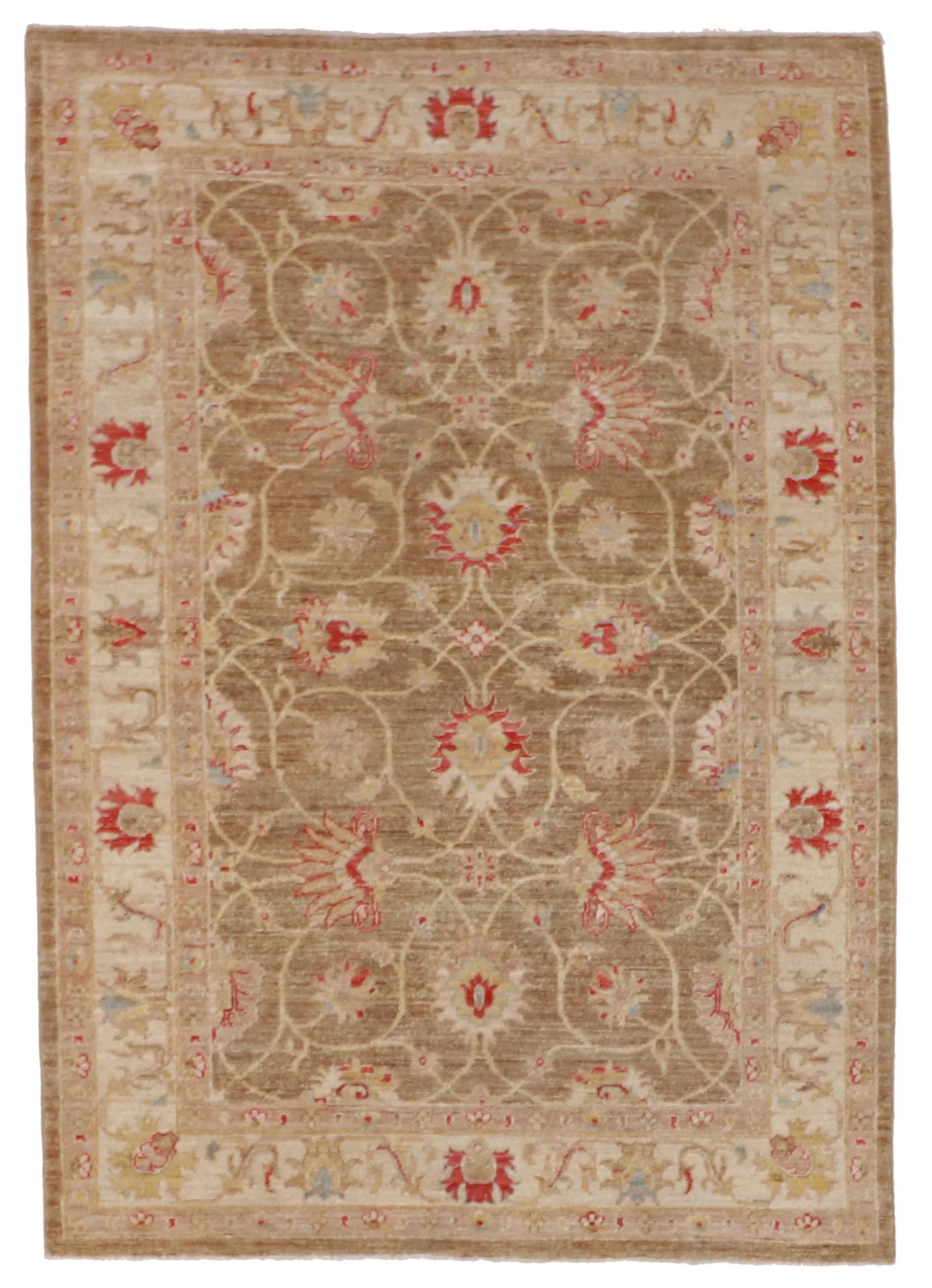 4x6 - Mahal Fine/Wool All Over Rectangle - Hand Knotted Rug