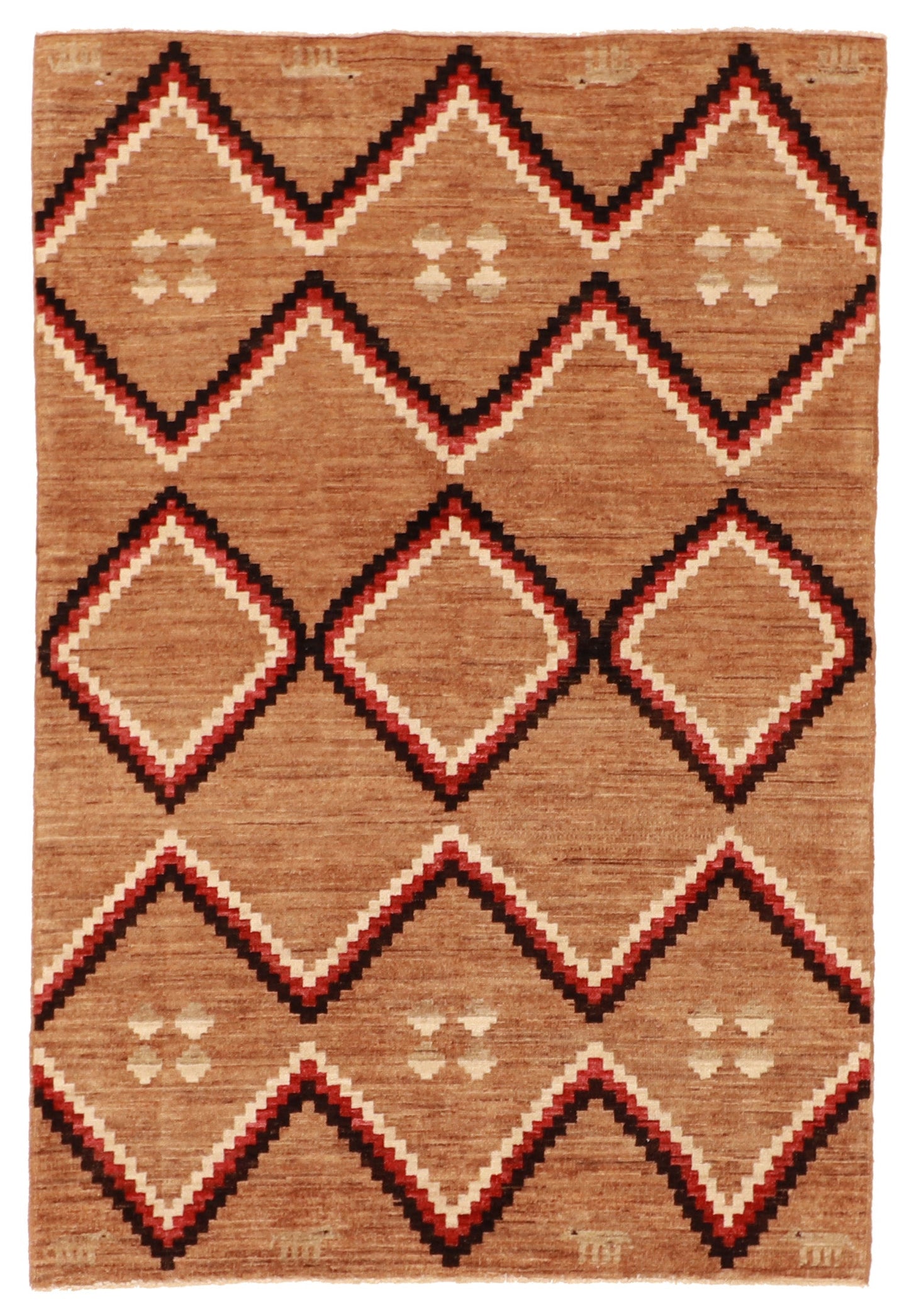 4x6 - Navajo Fine Wool All Over Rectangle - Hand Knotted Rug