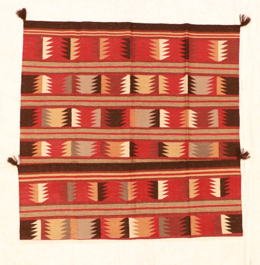 5x7 - Navajo Fine/Wool Geometric Rectangle - Hand Knotted Rug