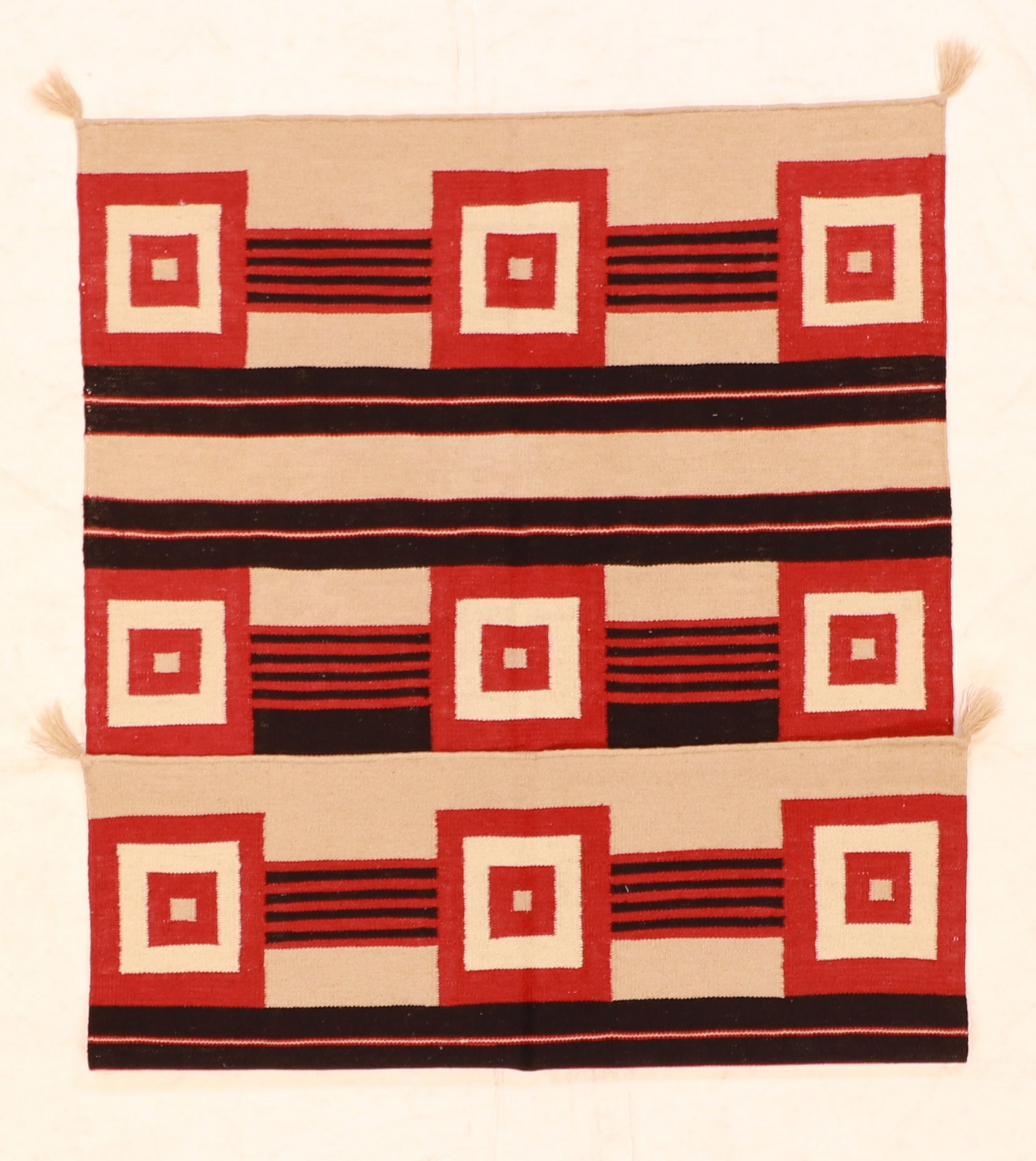 4x6 - Navajo Fine/Wool Geometric Rectangle - Hand Knotted Rug