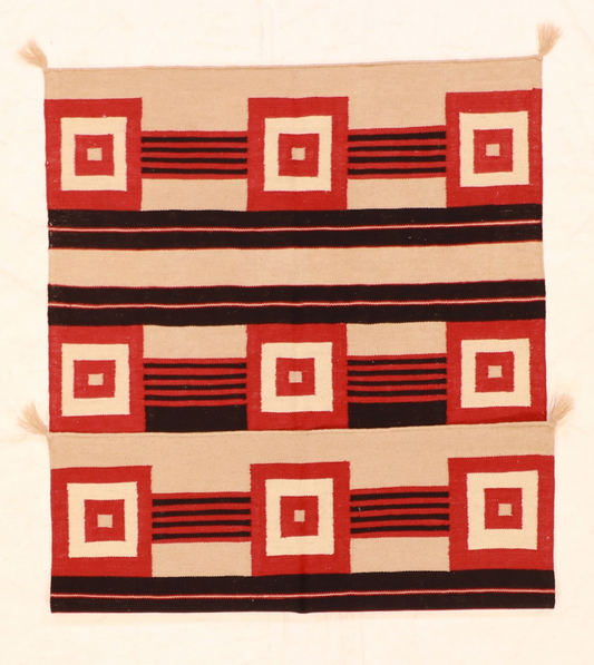 4x6 - Navajo Fine/Wool Geometric Rectangle - Hand Knotted Rug
