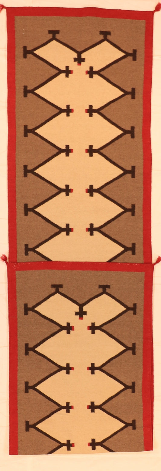 Runner - Kilim Navajo Rectangle - Hand Knotted Rug — 59761