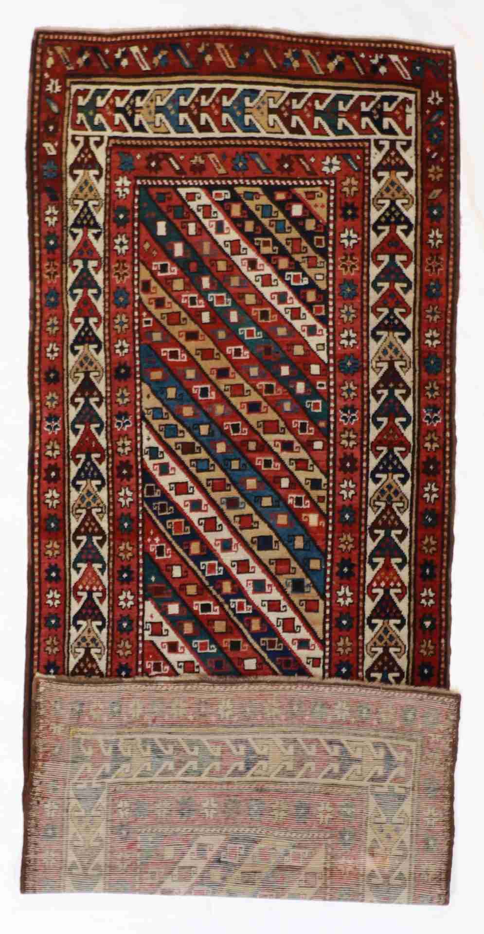 W 3.5 - L 8.9 - Karageh Fine/Wool All Over Rectangle - Finest Hand-Knotted Quality Wool - 59853