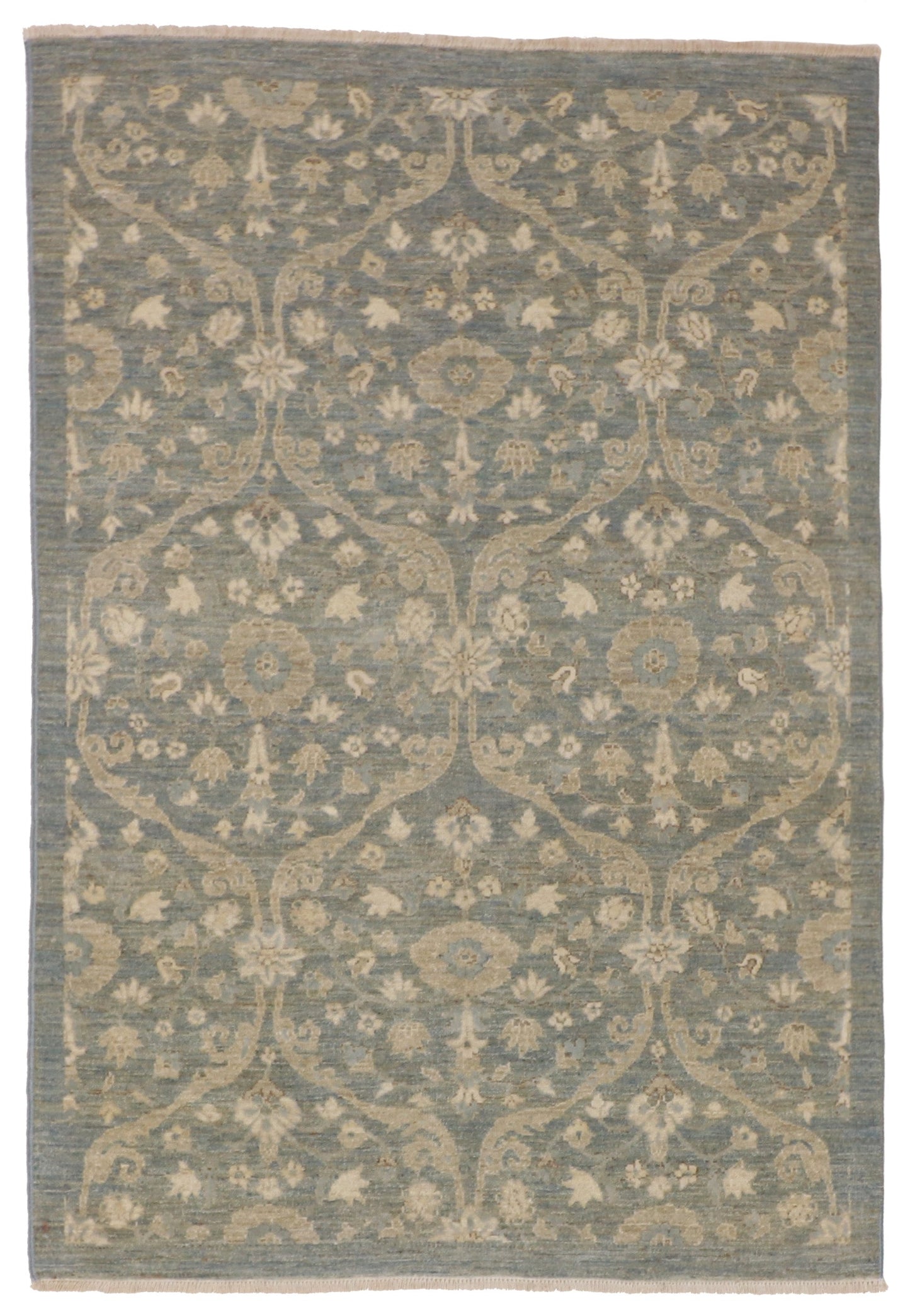 4x6 - Mahal Fine/Wool All Over Rectangle - Hand Knotted Rug