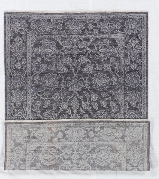 4x6 - Mahal Silk/Wool All Over Rectangle - Hand Knotted Rug