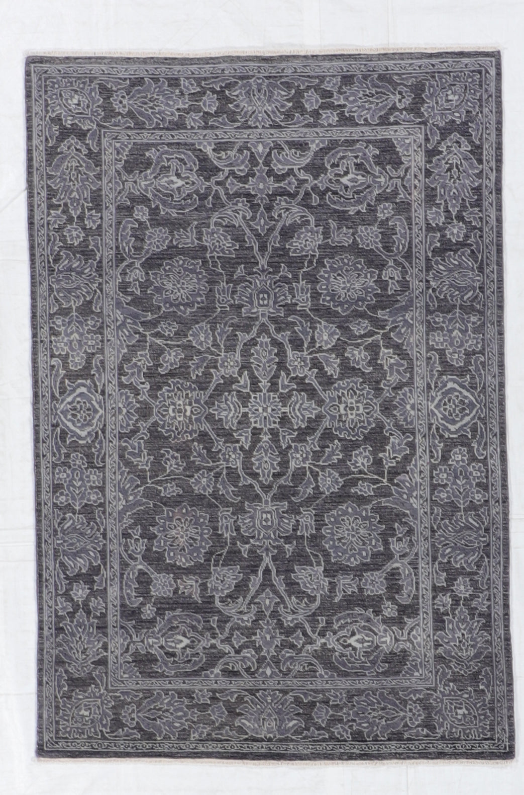 4x6 - Mahal Silk/Wool All Over Rectangle - Hand Knotted Rug