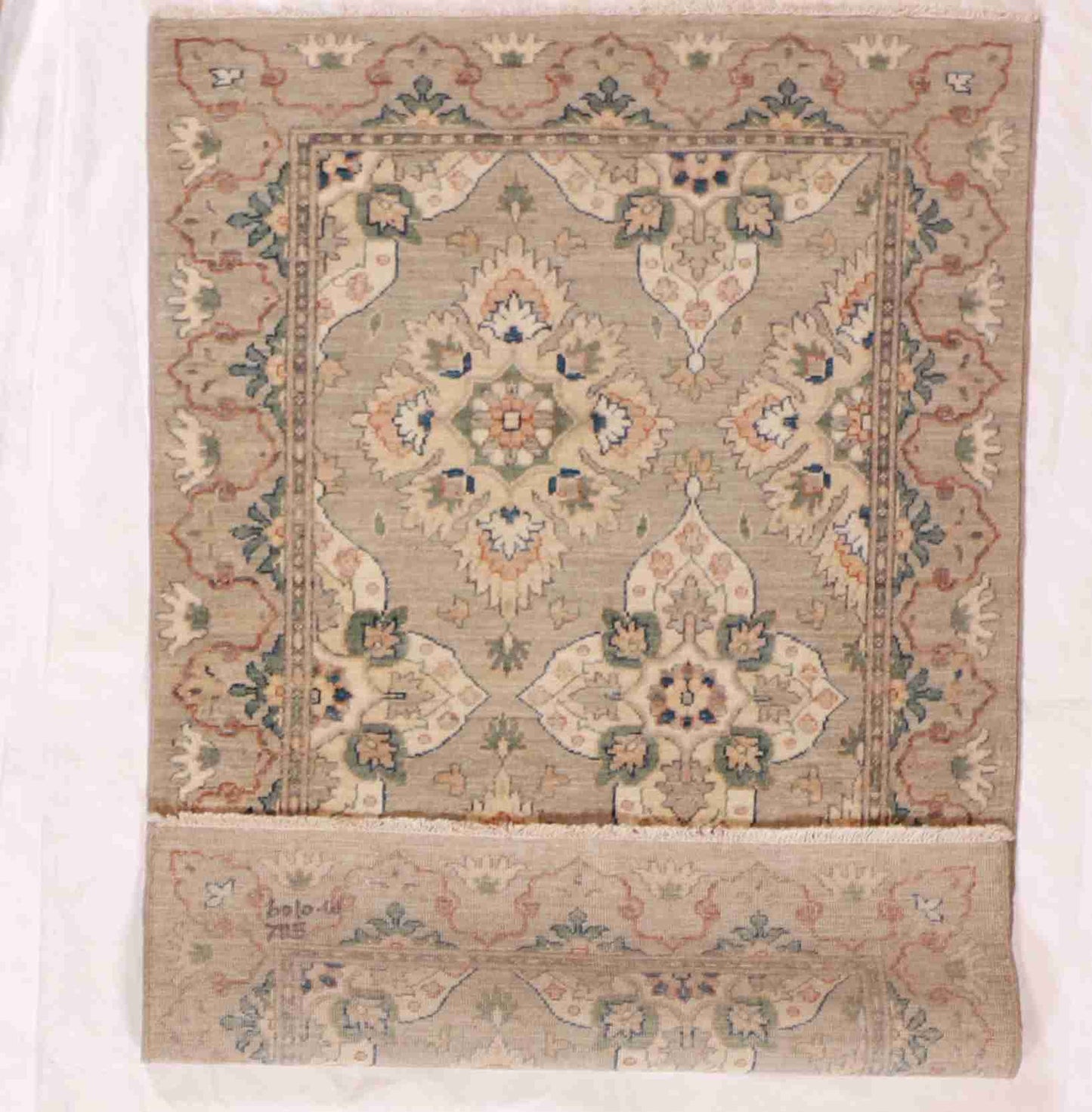 W 3.3 L 5.2 Malayer 100% Wool Handmade Floral Design - 59931