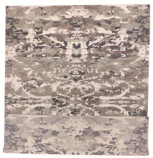 9x12 - Modern Wool/Silk All Over Rectangle - Hand Knotted Rug