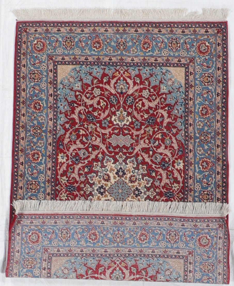 4x6 - Isfahan Silk All Over Rectangle - Hand Knotted Rug