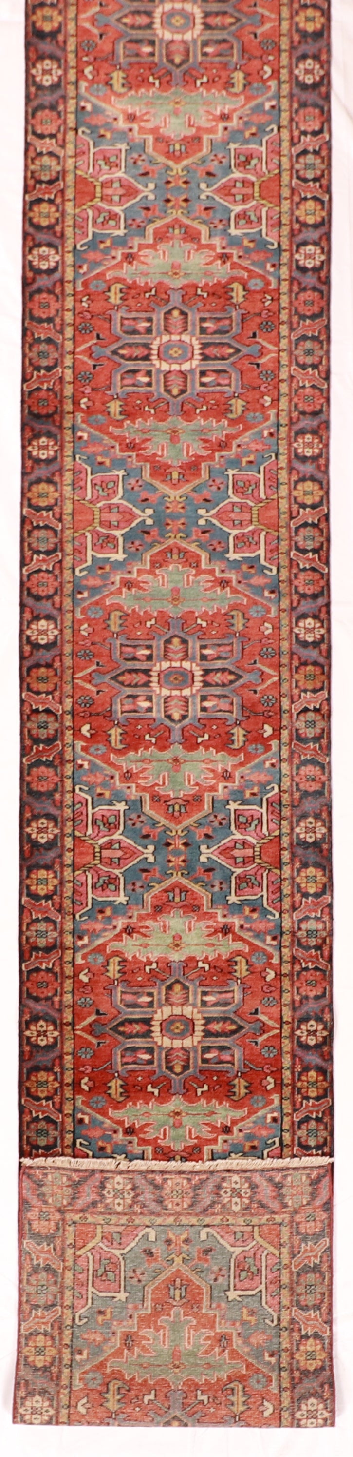 2.8 x 24.5 Runner - Serapie Fine Wool Geometric Rectangle - Hand Knotted Rug