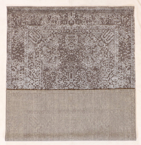 5x7 - Karajeh Silk/Wool Geometric Rectangle - Hand Knotted Rug