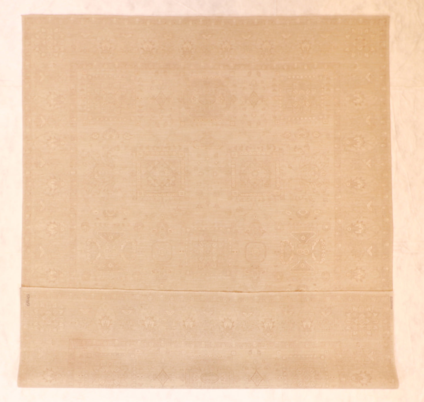 W 8.10 L 11.4 Mahal Wool And Silk Blend Hand-Woven All Over Design - 60466