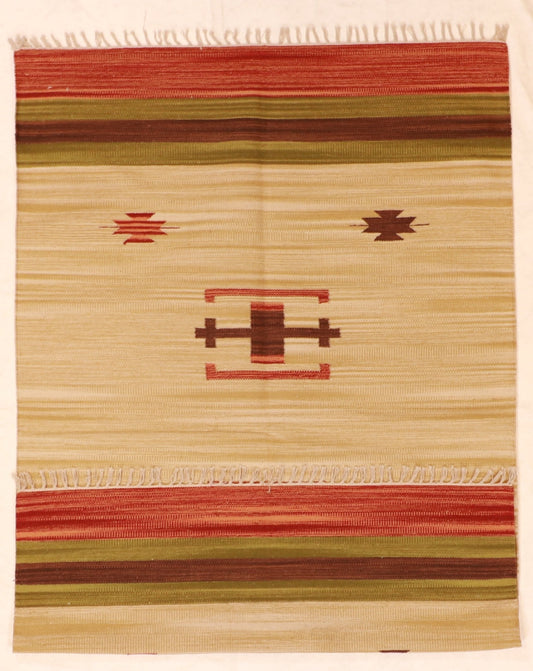 4x6 - Kilim Fine/Wool All Over Rectangle - Hand Knotted Rug