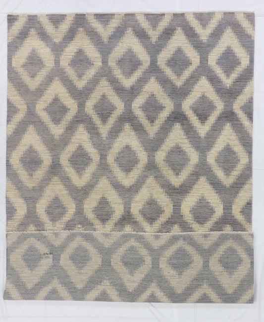 9x12 - Modern Fine/Wool All Over Rectangle - Hand Knotted Rug — 60938