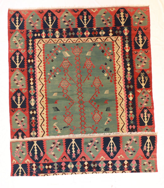 10x14 - Kilim Wool All Over Rectangle - Hand Knotted Rug