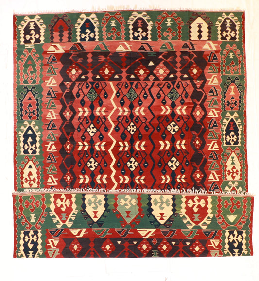 10x13 - Kilim Wool All Over Rectangle - Hand Knotted Rug