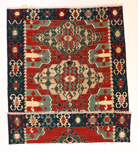 9x12 - Kilim Wool All Over Rectangle - Hand Knotted Rug