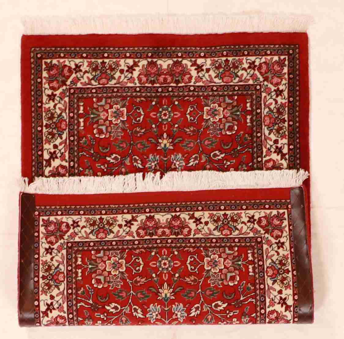 W 2.4 - L 3.8 - Bijar Wool Floral Rectangle - Finest Hand-Knotted Quality Wool - 60966