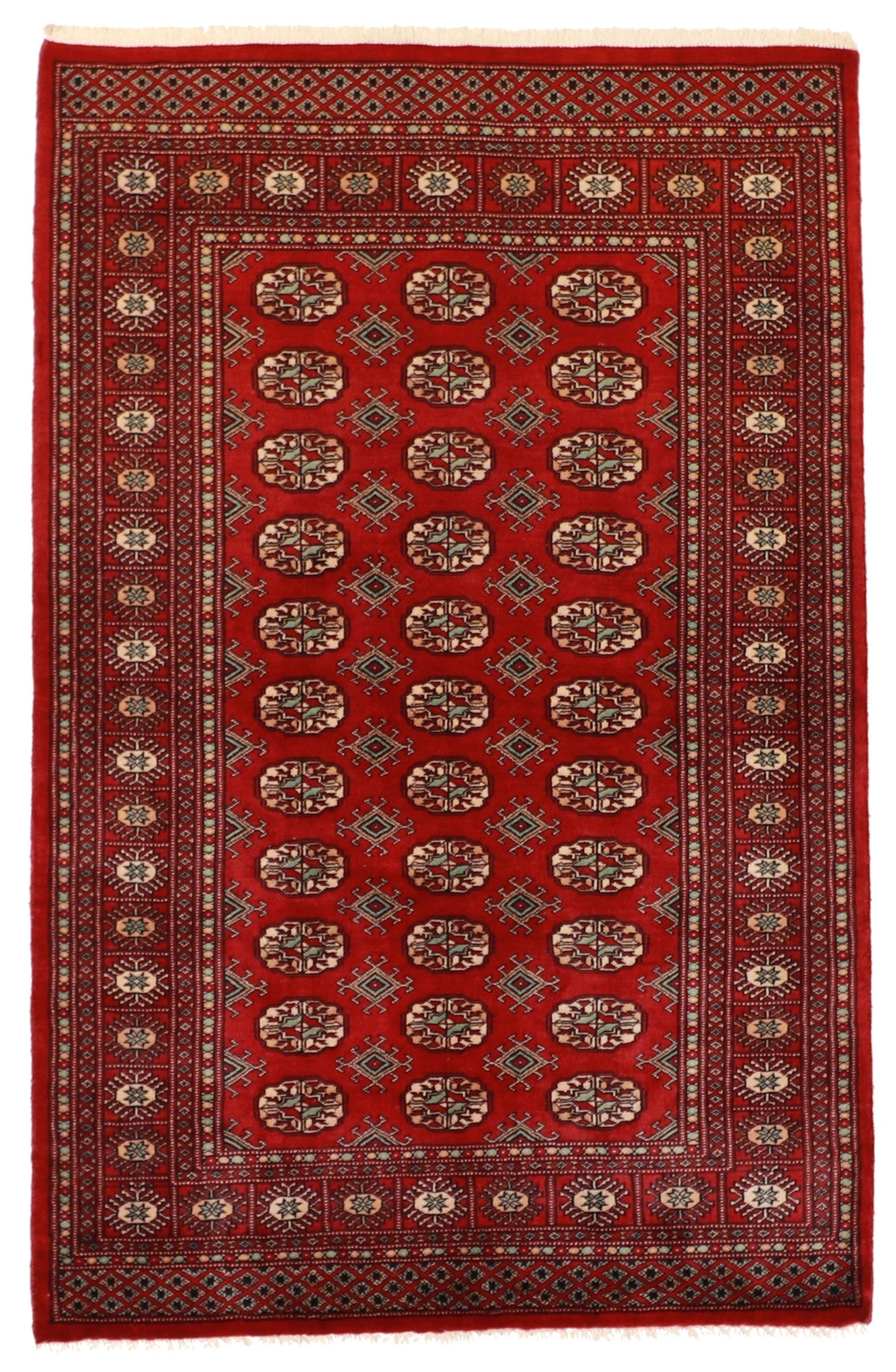 4x6 - Bokhara Fine/Wool All Over Rectangle - Hand Knotted Rug