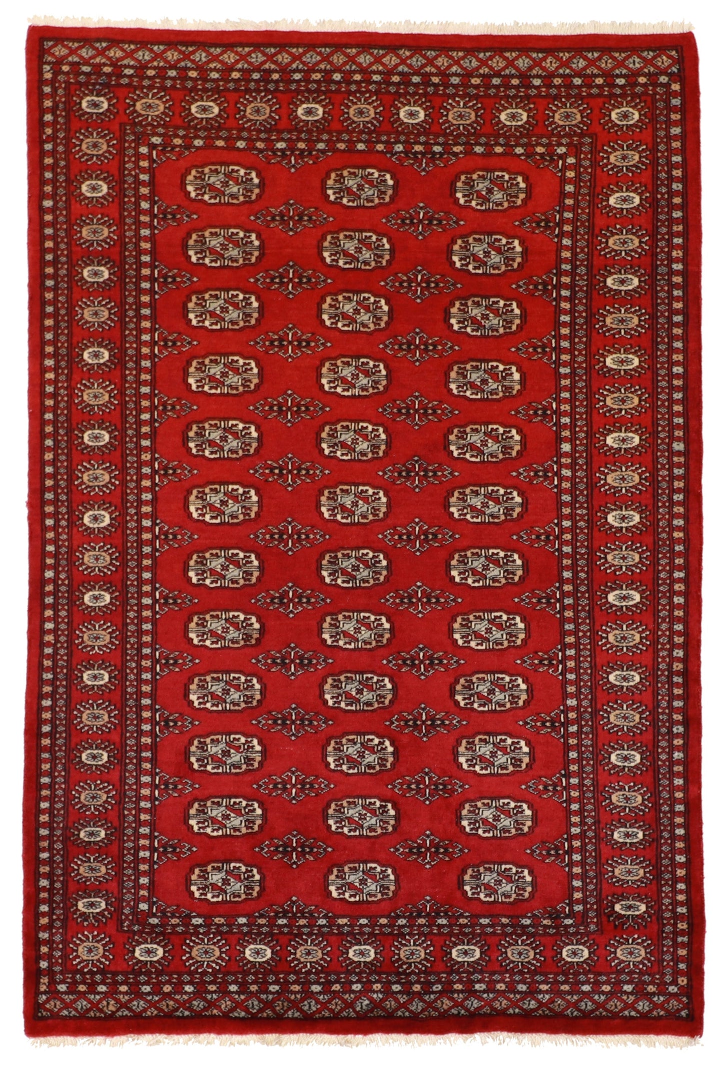 4x6 - Bokhara Fine/Wool All Over Rectangle - Hand Knotted Rug