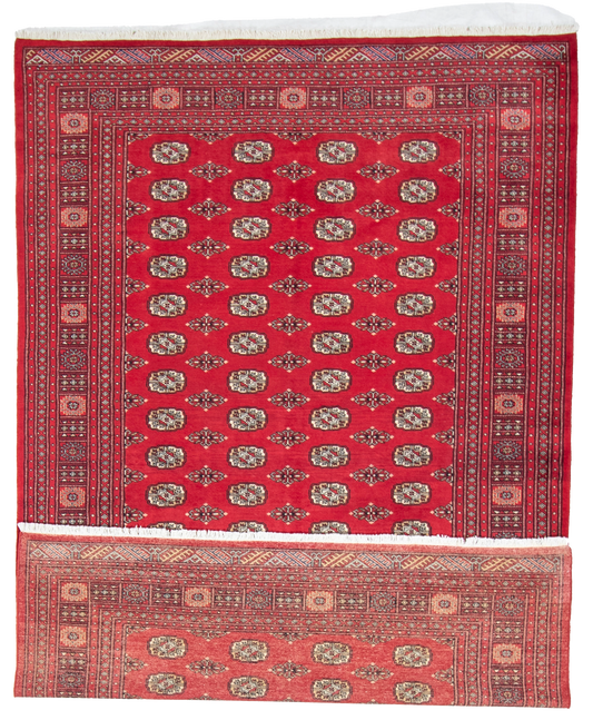 W 6.6 L 9.6 Bokhara 100% Wool Hand-Woven All-Over Design - 61263