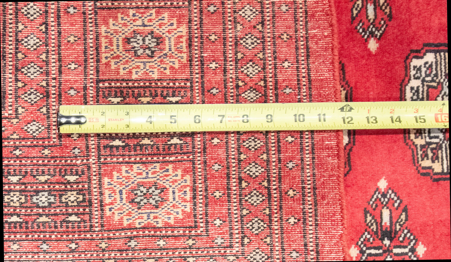 W 6.6 L 9.6 Bokhara 100% Wool Hand-Woven All-Over Design - 61263
