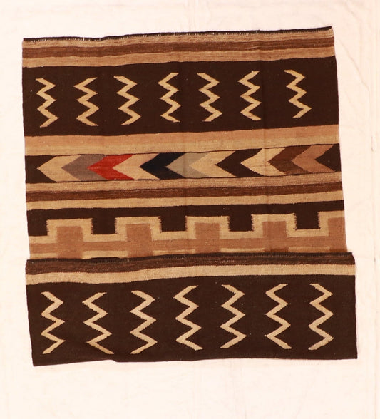 5x7 - Kilim Fine/Wool Geometric Rectangle - Hand Knotted Rug