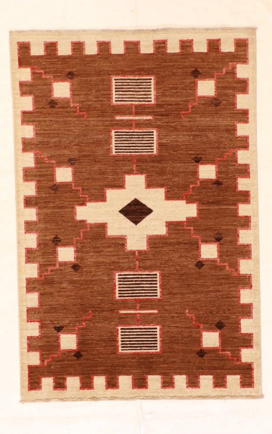 4x6 - Mountain Modern Fine/Wool All Over Rectangle - Hand Knotted Rug