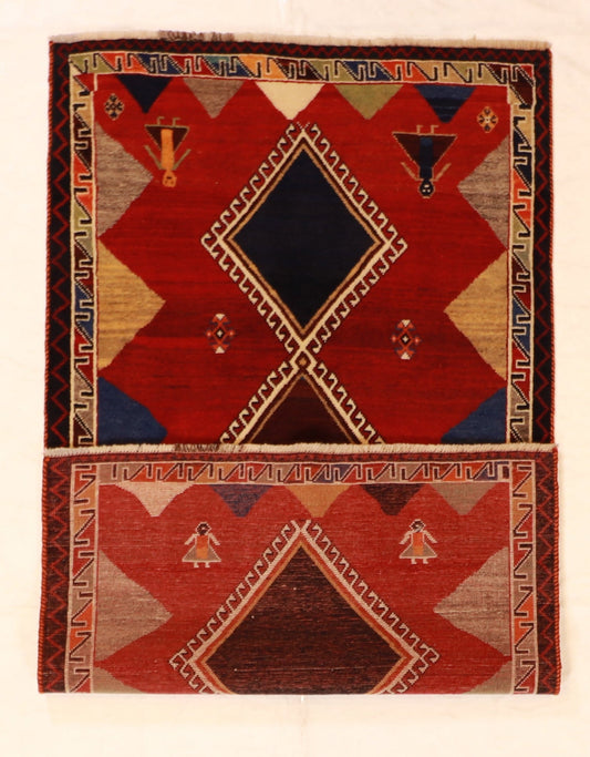 4x6 - Gabbeh Fine/Wool All Over Rectangl - Hand knotted Rug