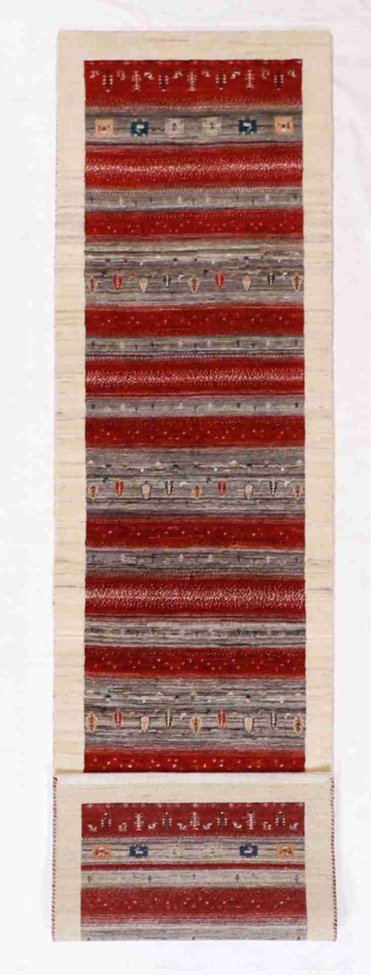 W 2.7 - L 10 - Qashqai Fine/Wool Modern Rectangle - Finest Hand-Knotted Quality Wool - 62352