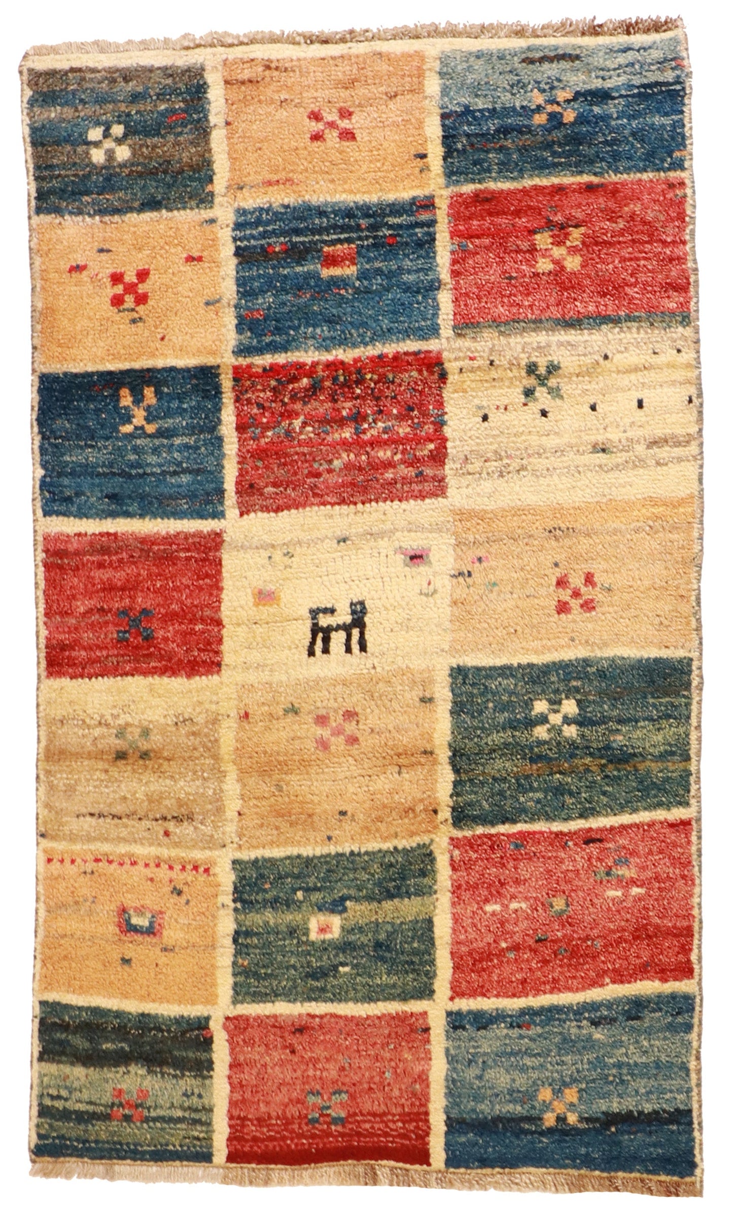 4x6- Gabbeh Fine/Wool All Over Rectangle - Hand Knotted Rug