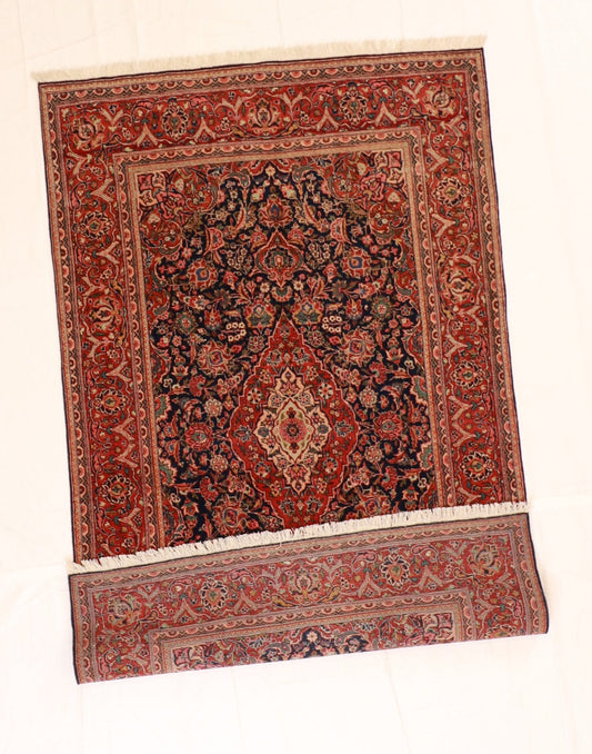 5x7 - Kashan Antique Wool Floral Rectangle - Hand Knotted Rug