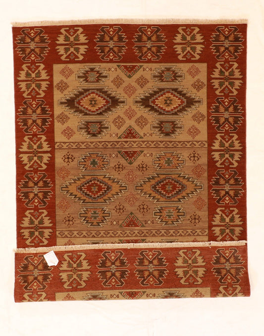5x7- Serapie Fine/Wool All Over Rectangle - Hand Knotted Rug