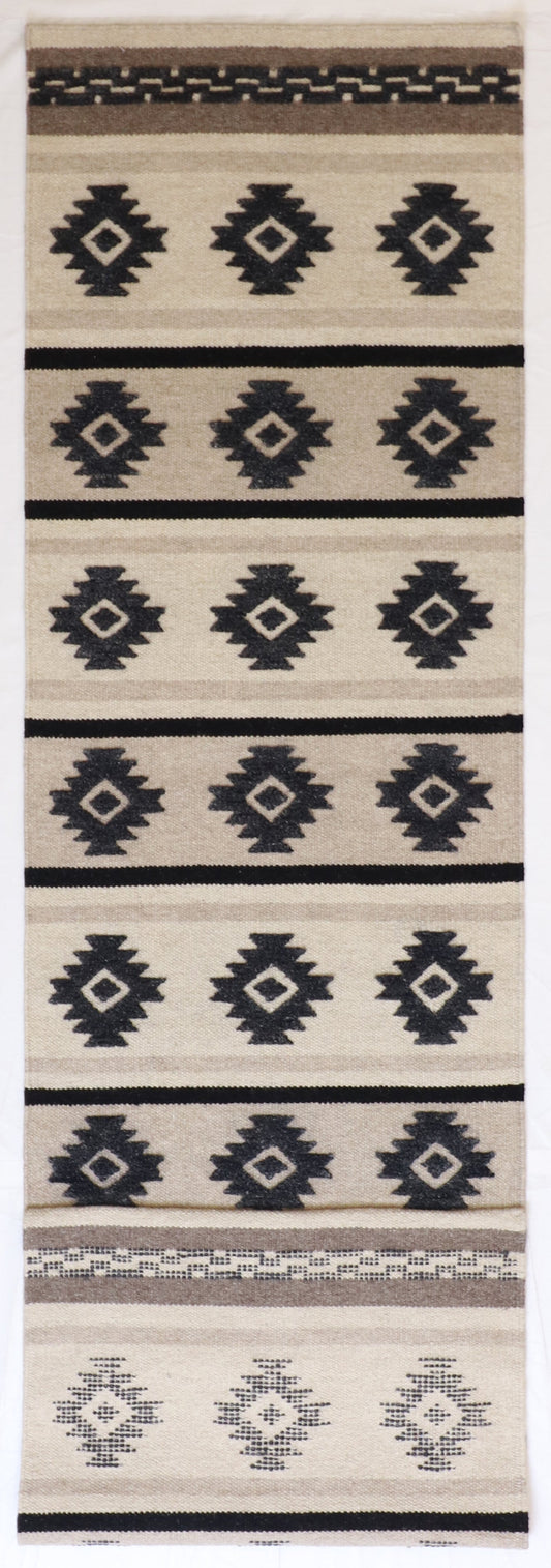 Runner - Modern Fine All Over Rectangle - Hand Knotted Rug β 62715