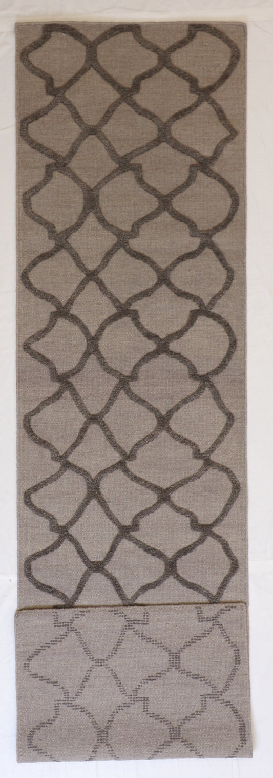 Runner - Modern Fine All Over Rectangle - Hand Knotted Rug β 62717