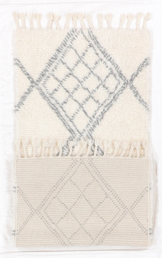 Runner - Moroccan Fine/Wool All Over Rectangle - Hand Knotted Rug