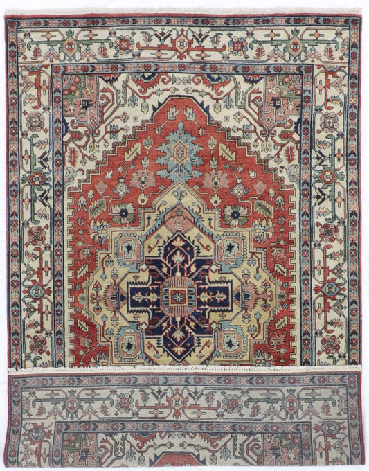 6x9 - Serapie Wool All Over Rectangle - Hand Knotted Rug