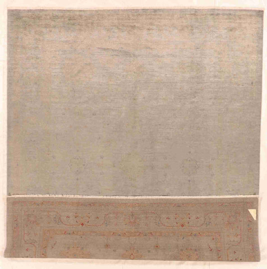 W 8.1 - L 10.1 - Modern Wool Contemporary Rectangle - Finest Hand-Knotted Quality Wool - 63165