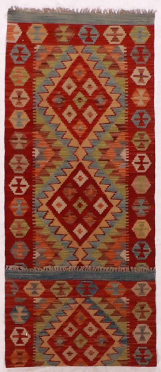 Runner - Kilim Fine/Wool All Over Rectangle - Hand Knotted Rug