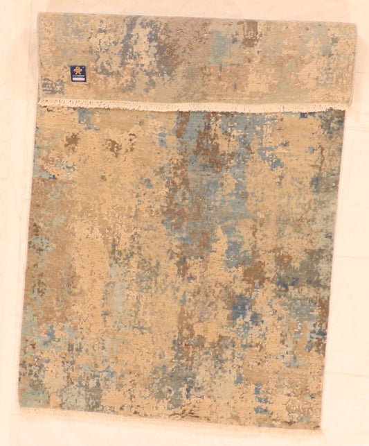 3x5 - Modern Fine/Silk/Wool All Over Rectangle - Hand Knotted Rug