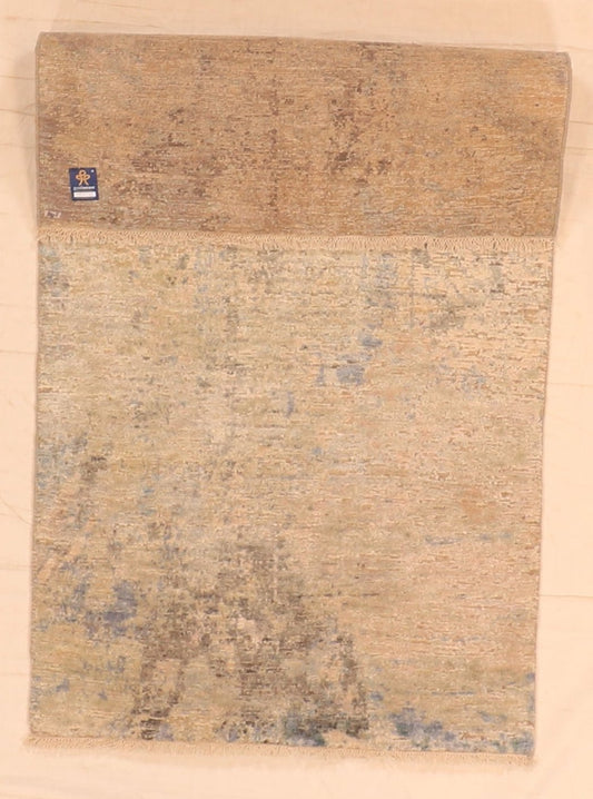 3x5 - Modern Fine/Silk/Wool All Over Rectangle - Hand Knotted Rug