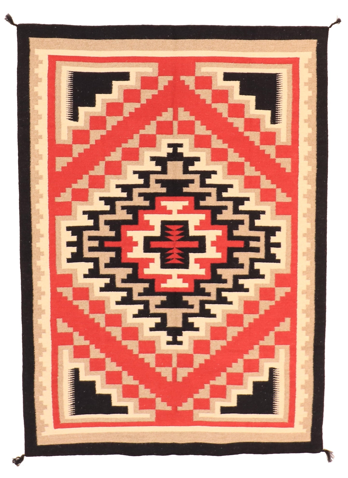 5x7 - Kilim Fine Wool Geometric Rectangle - Hand Knotted Rug