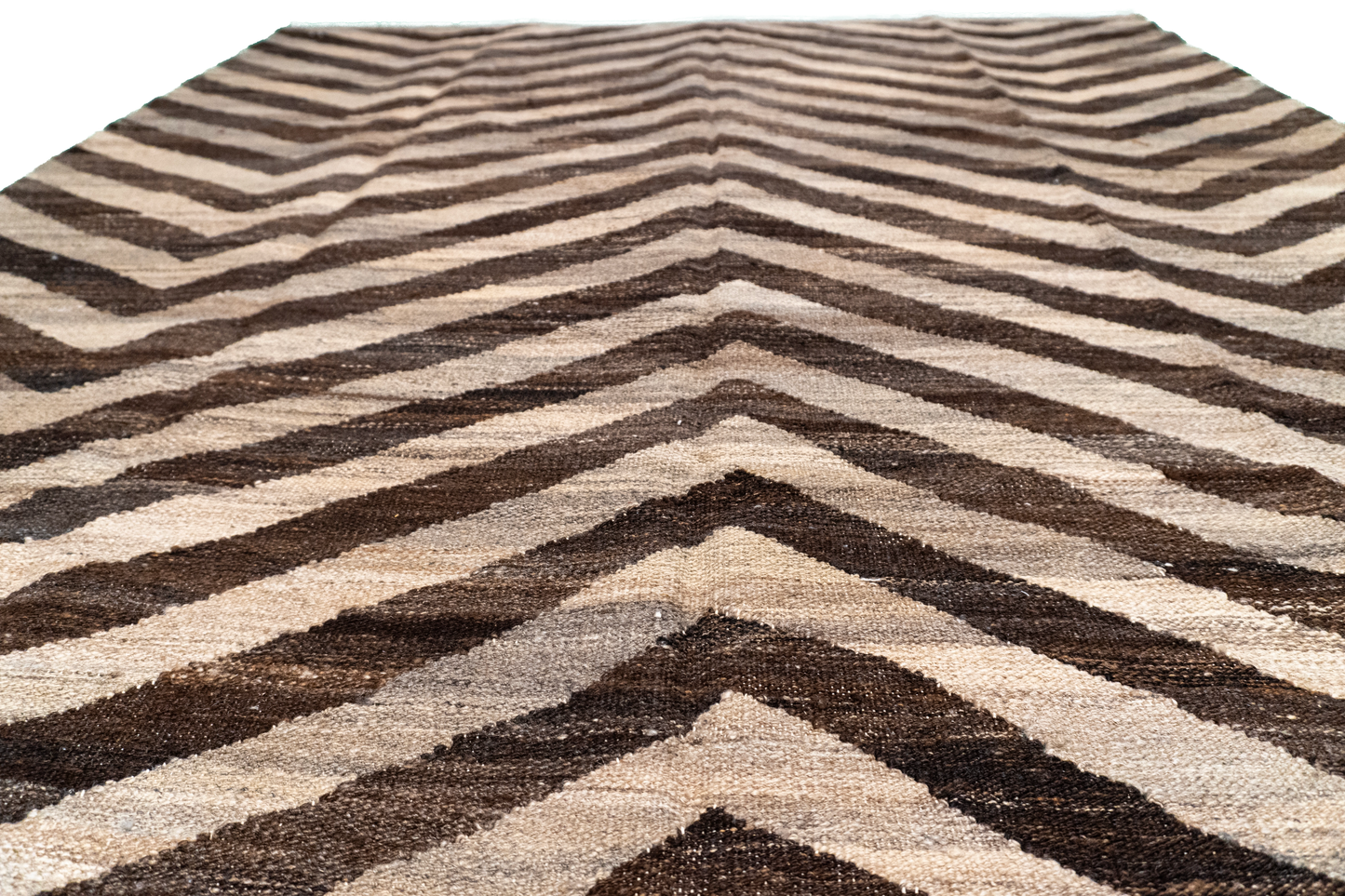W 5.7 L 9.8 Kilim 100% Wool Hand-Woven Modern Design - 63666