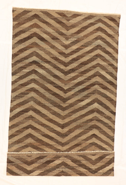 W 5.6 L 9.9 Kilim 100% Wool Hand-Woven Modern Design - 63683